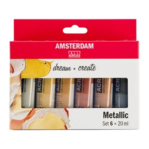 Standard Series acrylic paint metallic set | 6 x 20 ml