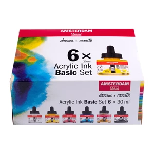 Encre Acrylique set basic | 6 x 30 ml