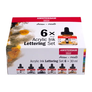 Encre Acrylique set lettrage | 6 x 30 ml