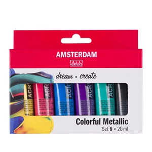 Standard Series acrylic paint colorful metallic set | 6 x 20 ml